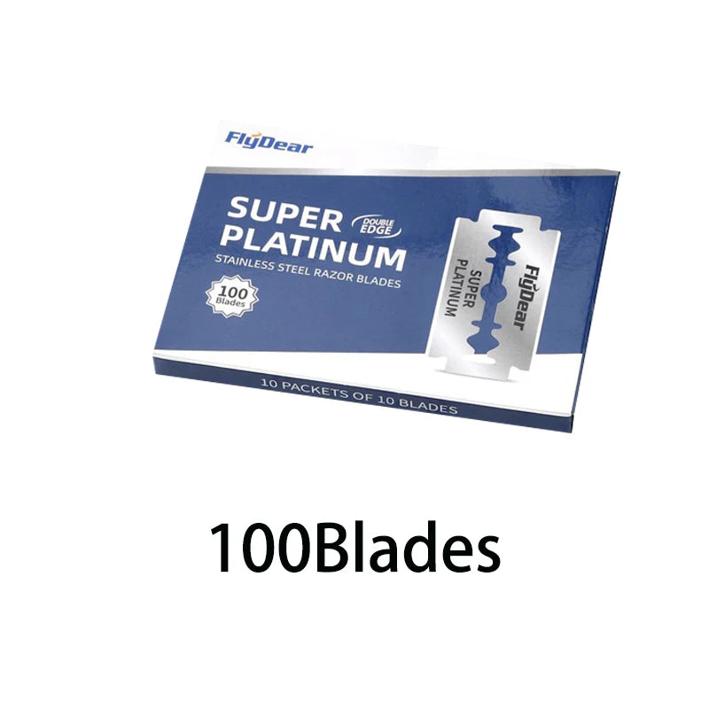 Stainless Steel Razor Blade Old-Fashioned Manual Double-Sided Razor Blade Hairdressing Barber Shop Tools