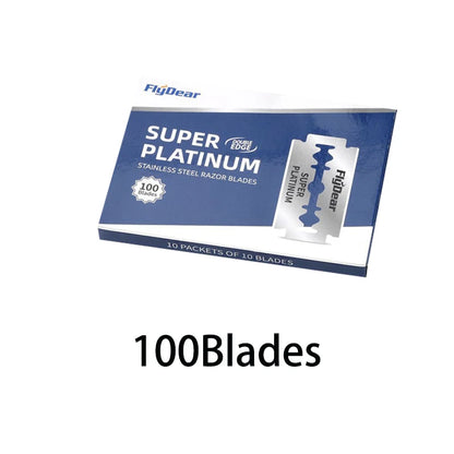 Stainless Steel Razor Blade Old-Fashioned Manual Double-Sided Razor Blade Hairdressing Barber Shop Tools