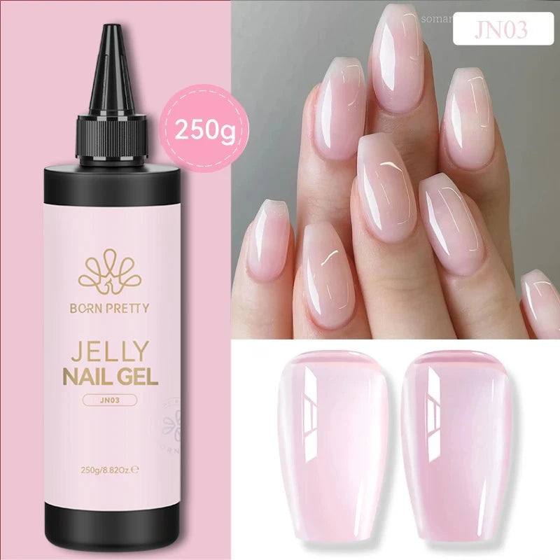 BORN PRETTY 250g Super Strong Nail Glue For False Nail Tips Press On Nails Refilled Package Base Gel Top Coat Matte Top Coat