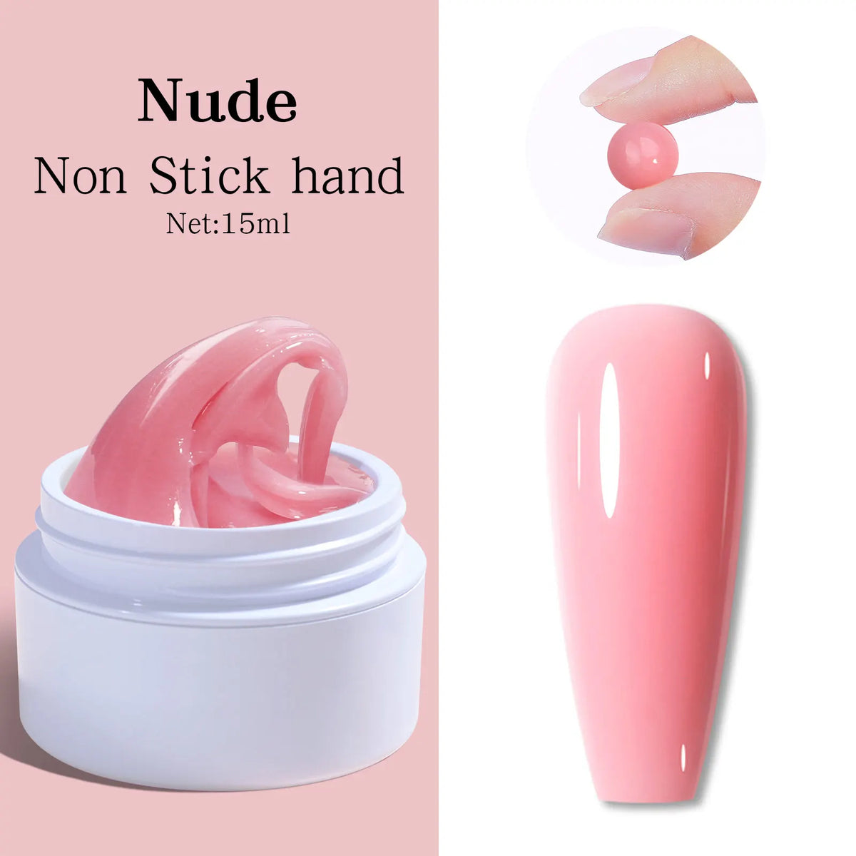 15ml Nail Extension Gel Set Solid Nail Extension Gel Non-Stick 3d Sculpture Phototherapy Uv Gel Rapid Molding Gel Nail Piece