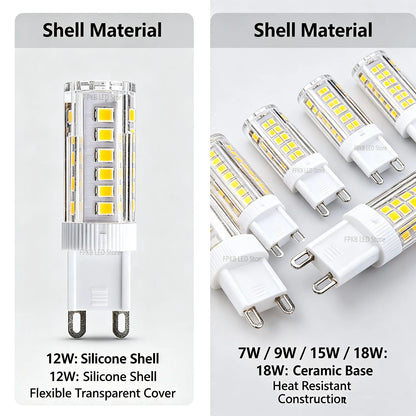G9 LED Lamp 7W 9W 12W 15W 18W AC 220V Led Bulb SMD 2835 G9 Light Replace 30/40W Halogen Lamp Light for Home Useful Corn Light