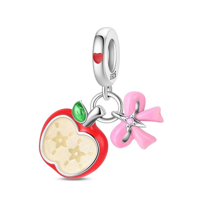 925 Silver Color Strawberry Cherry Apple Avocado Fruit Charms Beads Fit Qikaola 925 Original Bracelets Fine DIY Birthday Jewelry