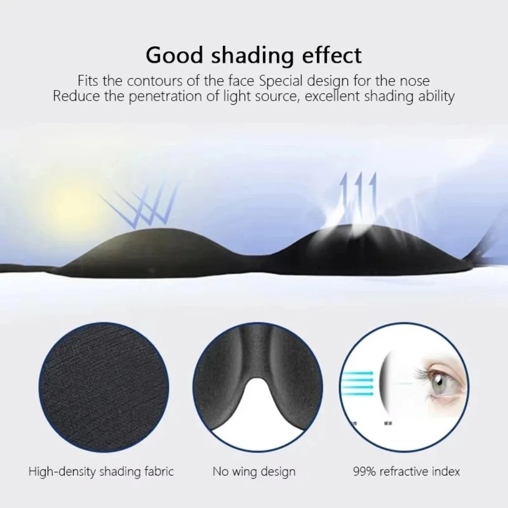 Eye Mask for Sleeping 3D Contoured Cup Blindfold Concave Molded Night Sleep Face Masks Block Out Light with Women Men Eyepatch