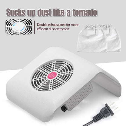 Clearance_LULAA Powerful Nail Dust Collector Fan Vacuum Cleaner Machine With Tools Dust Collecting Bag For Manicure Salon Equipm