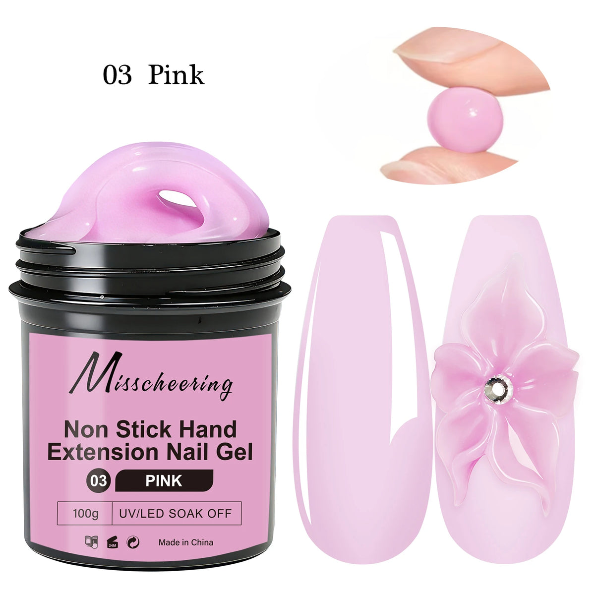 100g White CLear Non Stick Hand Extension Nail Gel 3D Shaping Sculpting Carving Nail Art Solid Hard Gel UV LED Soak Off Gel