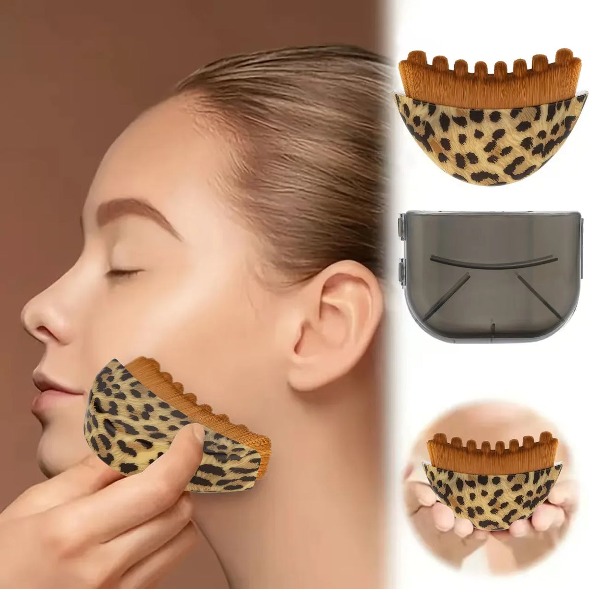 New facial massage brush, lymphatic brush, contour brush with storage box, beauty salon-specific massage brush