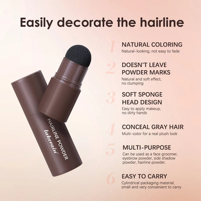 Hairline Shadow Powder Hair Waterproof Hairline Root Cover Up Natural Black Brown Eyebrow Contour Stick Repair Fill in Hair Tool