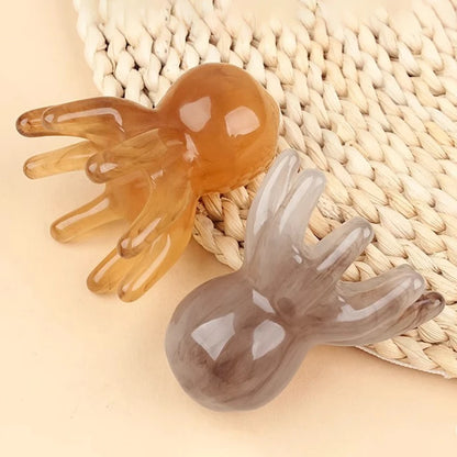 Resin Octopus Comb Head Massager Meridian Scraping Scalp Massage Brush Acupuncture SPA Gua Sha Health Massage Tool