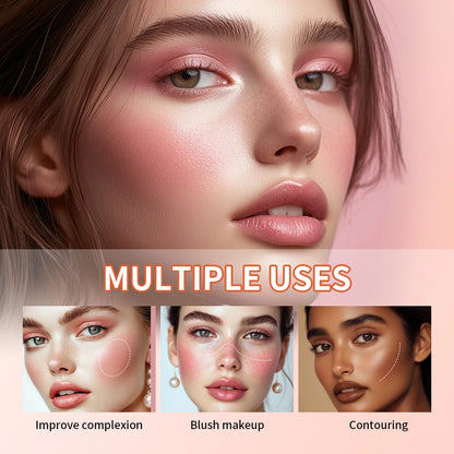 All-In-One 8 Color Cream Blush Countouring Face Palette Blendable Longwear Natural Glow Shades Long-Lasting Sweat-Resistant Woman Makeup