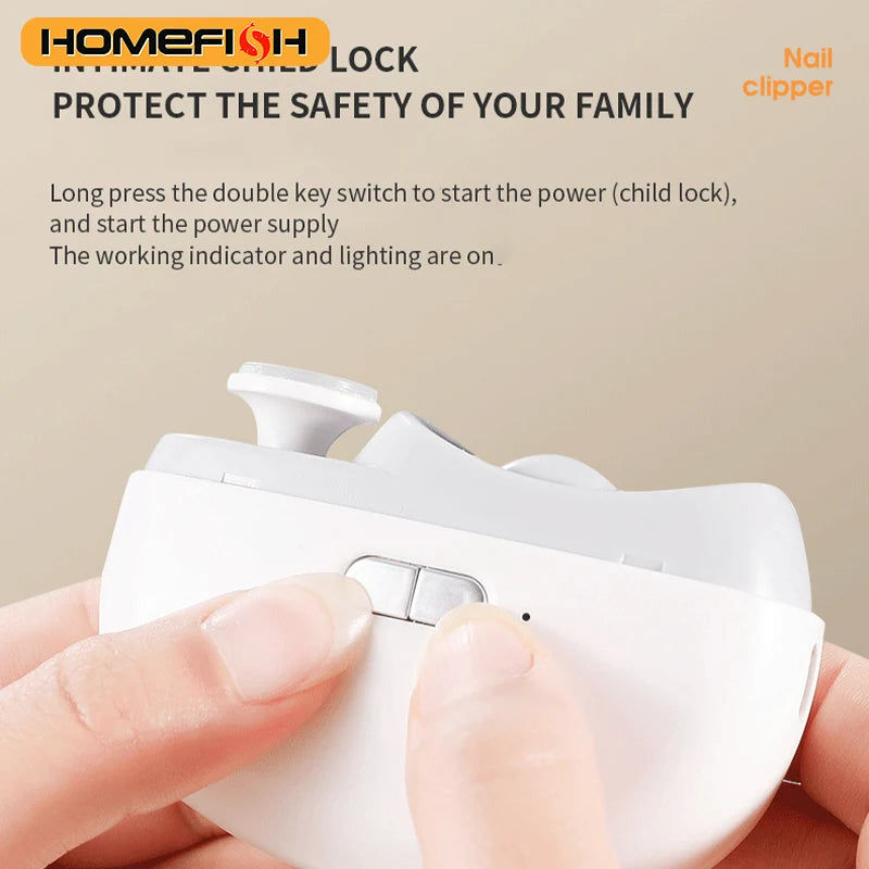 Electric Baby Nail Trimmer Automatic - Anti-Splash Anti-Pinch Nail Polisher