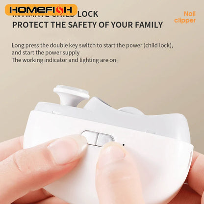 Electric Baby Nail Trimmer Automatic - Anti-Splash Anti-Pinch Nail Polisher