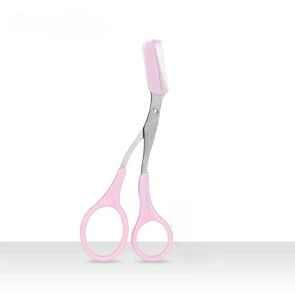 1Pc Safe Eyebrow Trimmer Black Eyebrow Scissors with Comb Hair Removal Shaver Eyebrows Shaping Makeup Tool  Stainless Steel 2025