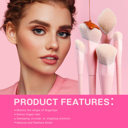 Jessup Pink Makeup Brushes Set 14pcs Make up Brushes Premium Vegan Foundation Blush Eyeshadow Liner Powder Blending Brush,T495