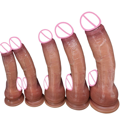Super Long Skin Dildo Penis Medical Silicone Realistic SexToy For Women Masturbator Makeup Dildo Strapon Suction Cup Dick Adults