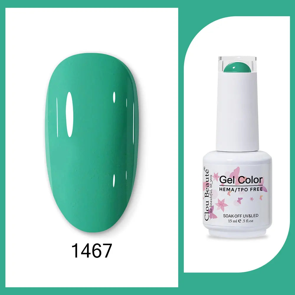 Clou Beaute TPO FREE Nail Gel Polish High Pigment Nail Art Supply Spring Summer Pastal Color Varnish UV Gel Clear Base Top Coat