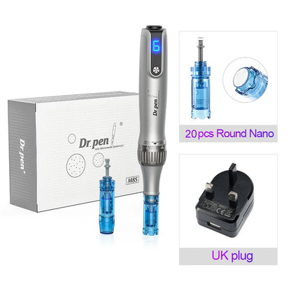 Authentic Dr pen Ultima M8S With 22 pcs Needle Pin Microneedling Pen Wireless Derma Pen Beauty Machine needle length 0.25 mm