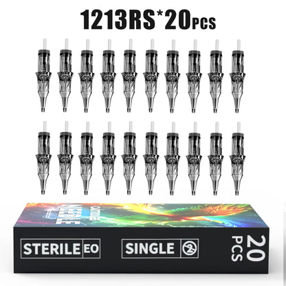 Goldplume Tattoo Needles 20 Pieces/Box Rl Rm M1 Rs Suitable for Tattoo Machines, Permanent Makeup or Body Painting