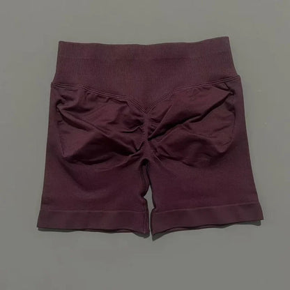 HISTELLO Sports Shorts 4.5" Women Yoga Shorts Seamless Low Waist Scrunch Bum Gym Leggings Workout Stretch Fitness Sports Shorts