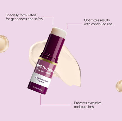 Calcium Volume Multi Balm Korean Skincare Stick Face & Eye Cream Collagen Deep Moisturizing Anti-Wrinkle Suitable for Pre Makeup