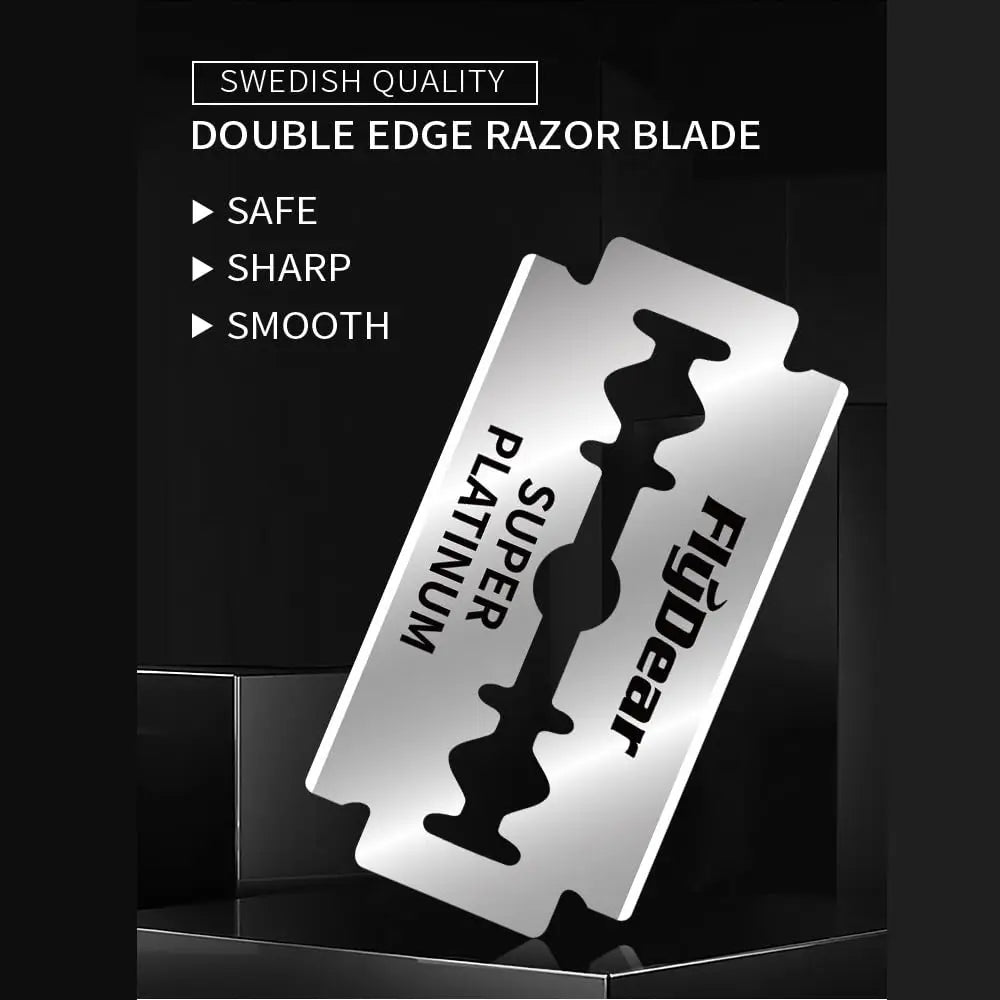 Stainless Steel Razor Blade Old-Fashioned Manual Double-Sided Razor Blade Hairdressing Barber Shop Tools