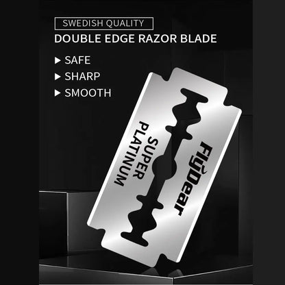 Stainless Steel Razor Blade Old-Fashioned Manual Double-Sided Razor Blade Hairdressing Barber Shop Tools
