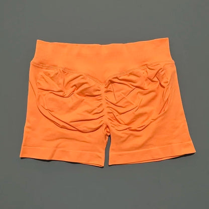 HISTELLO Sports Shorts 4.5" Women Yoga Shorts Seamless Low Waist Scrunch Bum Gym Leggings Workout Stretch Fitness Sports Shorts