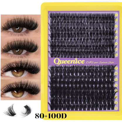 DIY lash Professional Eyelash Extension/10-16mm/Thick False Eyelashes Mixed0.07mm/D Curl Cat-Eye for a Fluffy And Dramatic Look