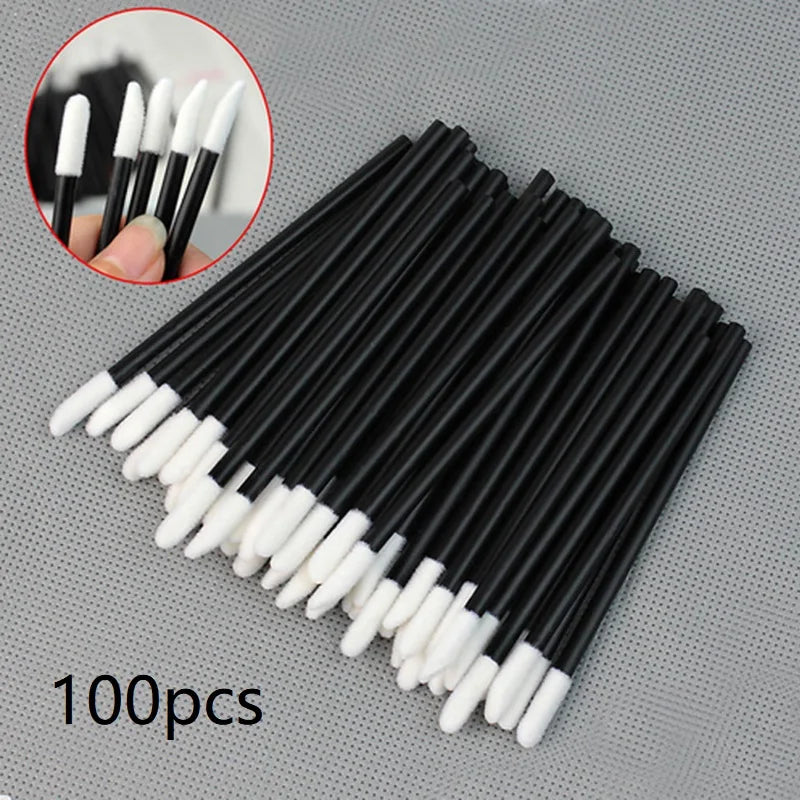Makeup Brushes 5/50/100 Pcs Black Lip Brushes Applicator Eyelash Brushes Gloss Lipstick Wands Cosmetic Professional Make Up Tool