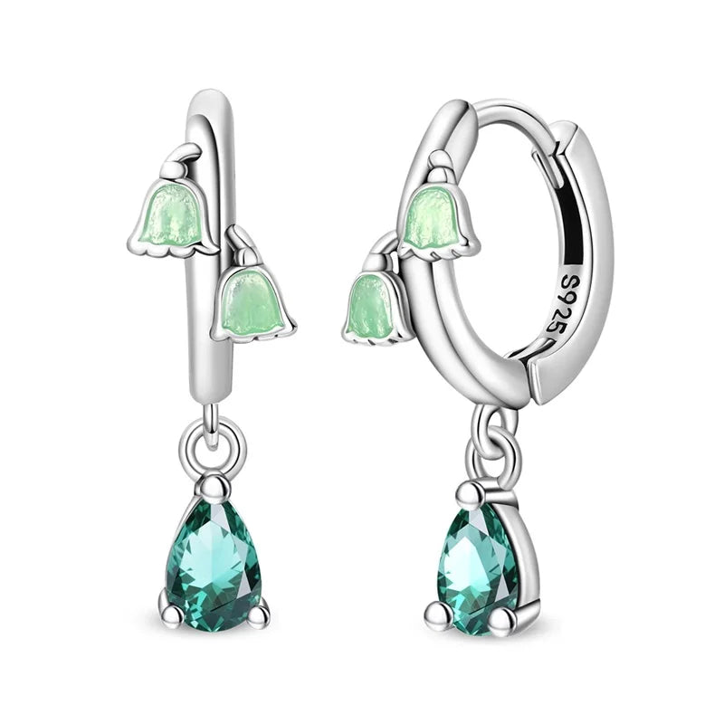 New 925 Sterling Silver Wine Cup Butterfly  Women Earrings Brilliant Wedding Engagement Star Earrings Jewelry Gift