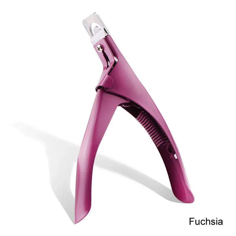 Professional False Nail Clippers False Nail Nippers Pointed ClippersUType Nail Clippers Acrylic False Nail Edge Trimmer Stainles