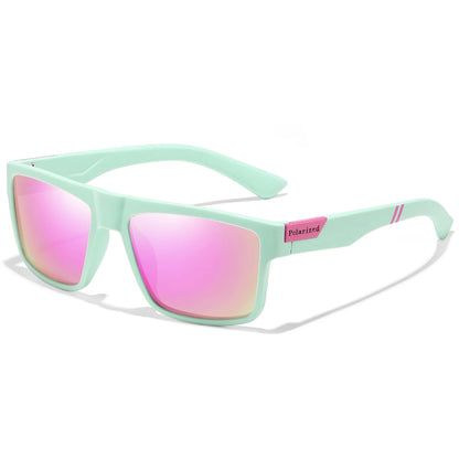 Retro Style Square Frame Polarized Cycling Sunglasses Men Night Vision Car Driving Sunglass Dirt Bike Motorcycle Glasses UV400