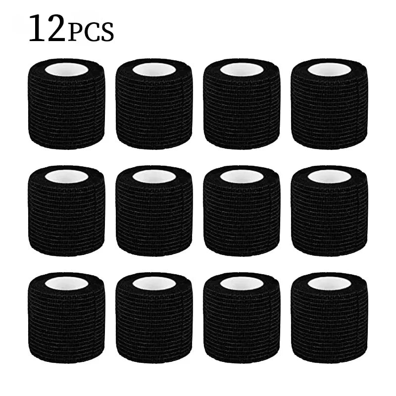 6/12/24/48Pcs Tattoo Bandage POSEIDON Disposable Waterproof Self-adhesive Elastic Bandage Black Assembled Tattoo Bandage