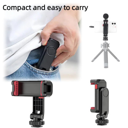 ST-06S Vertical Shooting Phone Mount Holder DSLR Camera Monitor Mount Tripod Mount Clamp for Smartphone Vlog Shooting accessorie