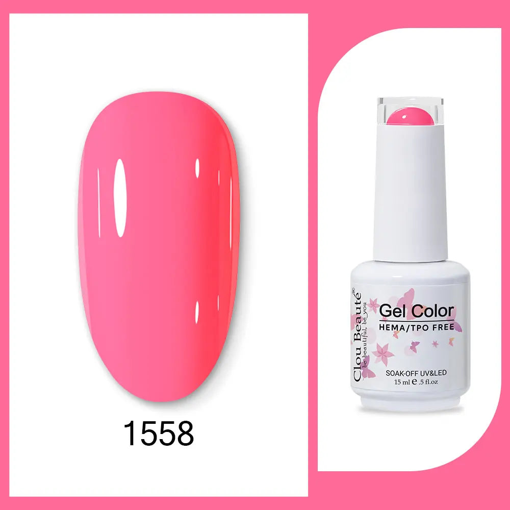Clou Beaute TPO FREE Nail Gel Polish High Pigment Nail Art Supply Spring Summer Pastal Color Varnish UV Gel Clear Base Top Coat