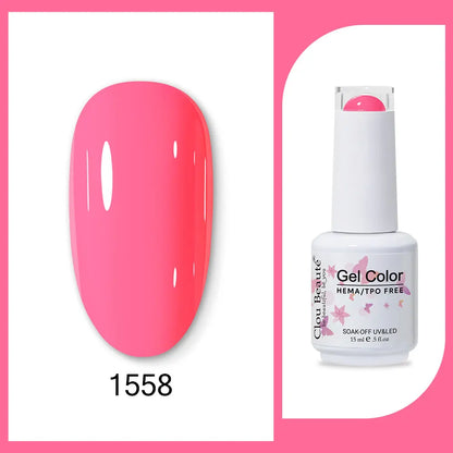 Clou Beaute TPO FREE Nail Gel Polish High Pigment Nail Art Supply Spring Summer Pastal Color Varnish UV Gel Clear Base Top Coat