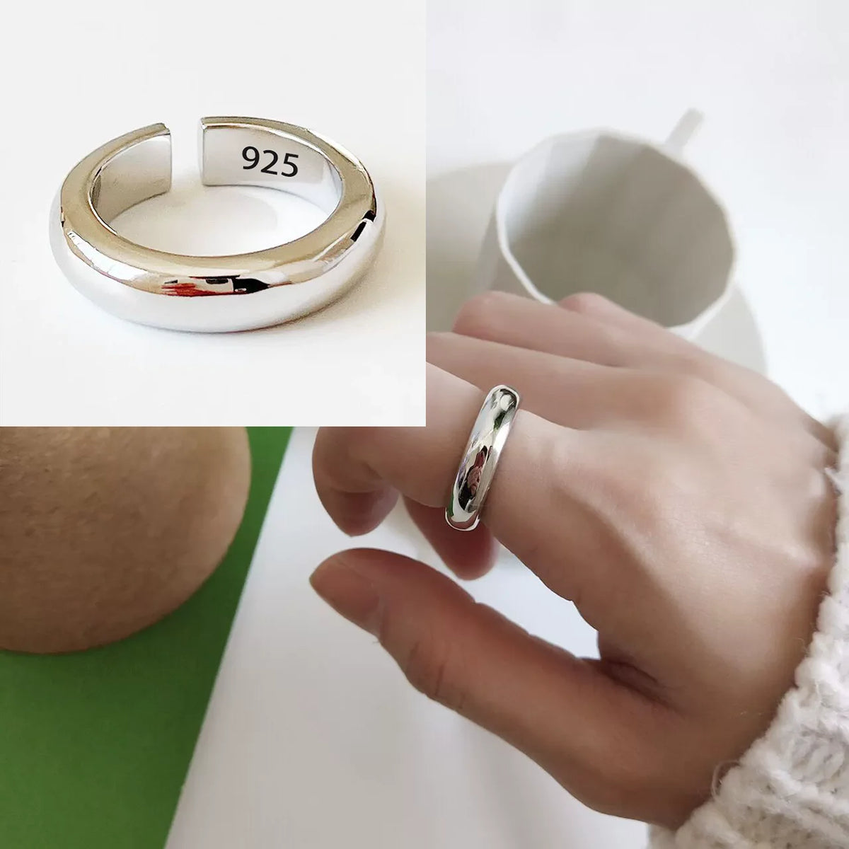 VENTFILLE 925 Sterling Silve Flower Ring for Women Gift Hollow Out Design Retro Hip Hop Versatile Jewelry Party Gift Dropship