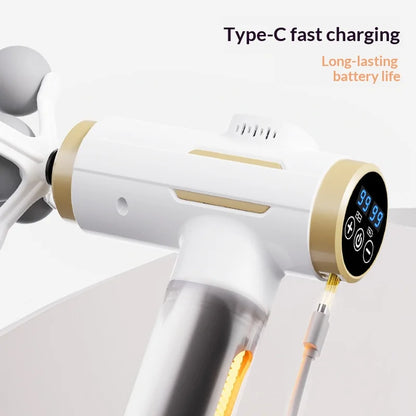 11‑IN‑1 Electric Body Massager 99 Level Powerful Relaxation Gun High‑Frequency Vibration Body Care Device Arms Leg Tissue Massag
