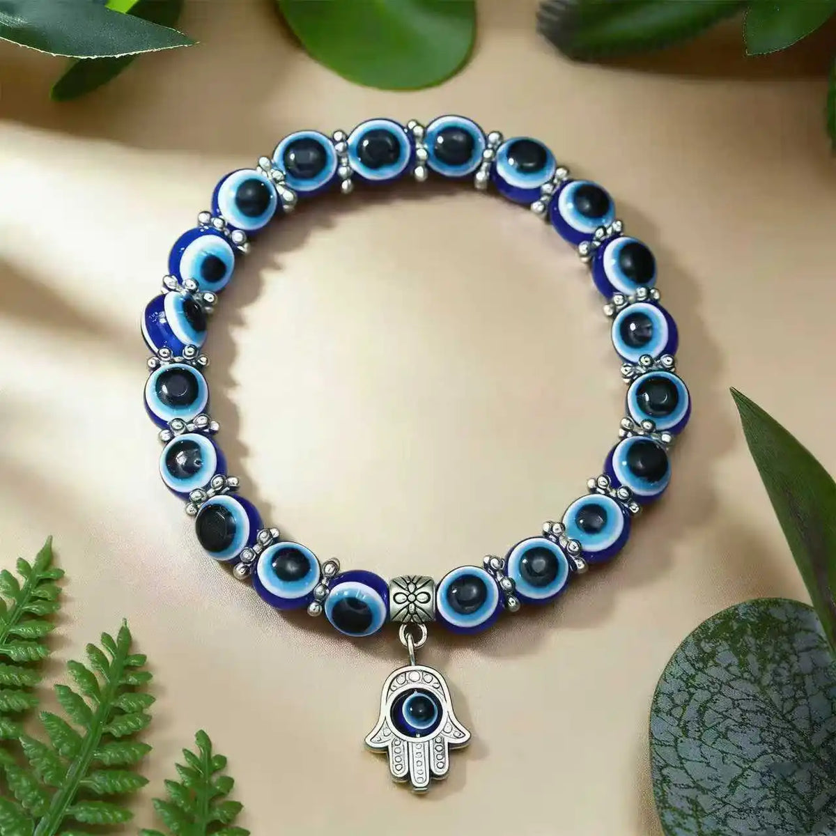 Turkish Evil Eye Bracelet for Men Women Blue Beaded Handmade Charm Jewelry with Butterfly Pendant Charm Bracelet Jewelry