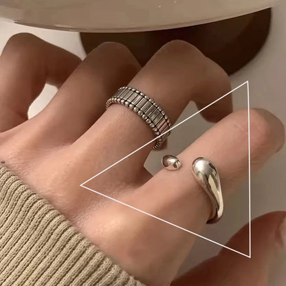 VENTFILLE 925 Sterling Silve Flower Ring for Women Gift Hollow Out Design Retro Hip Hop Versatile Jewelry Party Gift Dropship