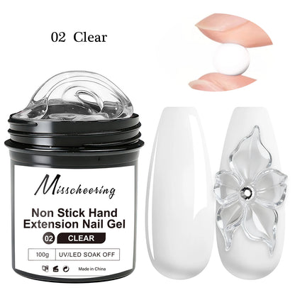 100g White CLear Non Stick Hand Extension Nail Gel 3D Shaping Sculpting Carving Nail Art Solid Hard Gel UV LED Soak Off Gel