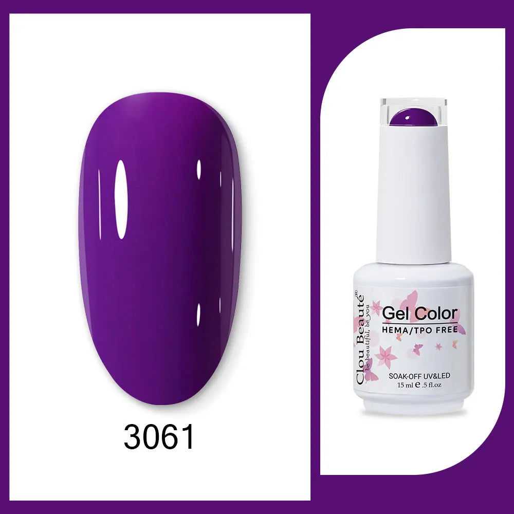 Clou Beaute TPO FREE Nail Gel Polish High Pigment Nail Art Supply Spring Summer Pastal Color Varnish UV Gel Clear Base Top Coat