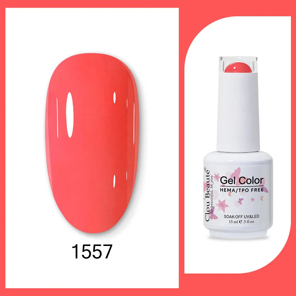 Clou Beaute TPO FREE Nail Gel Polish High Pigment Nail Art Supply Spring Summer Pastal Color Varnish UV Gel Clear Base Top Coat