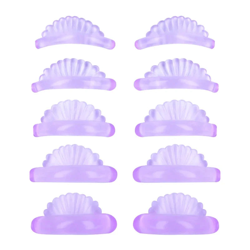 5Pairs Eyelash Perm Pads Silicone Lash Lifting Rods Shell-shape 3D Eyelash Extension Curler Lash Perm Shield Makeup Accessorie
