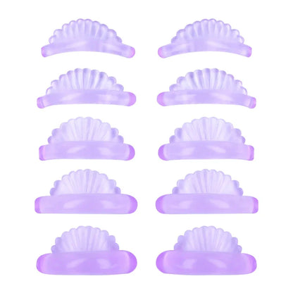 5Pairs Eyelash Perm Pads Silicone Lash Lifting Rods Shell-shape 3D Eyelash Extension Curler Lash Perm Shield Makeup Accessorie