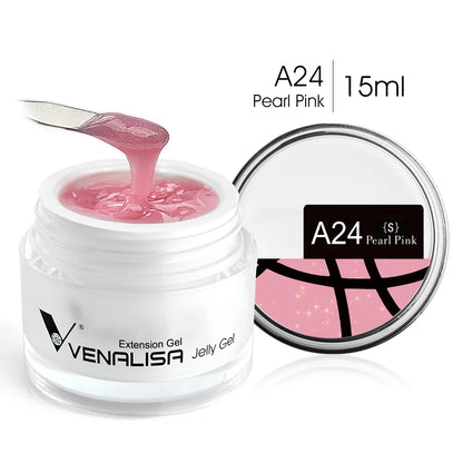 VENALISA Clear Color Extension Gel Pearl Glittle Gel Canni Supply Camouflage Fasting Jelly Nail Gel Self Leveling Acrylic Gel