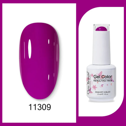 Clou Beaute TPO FREE Nail Gel Polish High Pigment Nail Art Supply Spring Summer Pastal Color Varnish UV Gel Clear Base Top Coat