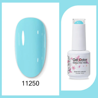 Clou Beaute TPO FREE Nail Gel Polish High Pigment Nail Art Supply Spring Summer Pastal Color Varnish UV Gel Clear Base Top Coat