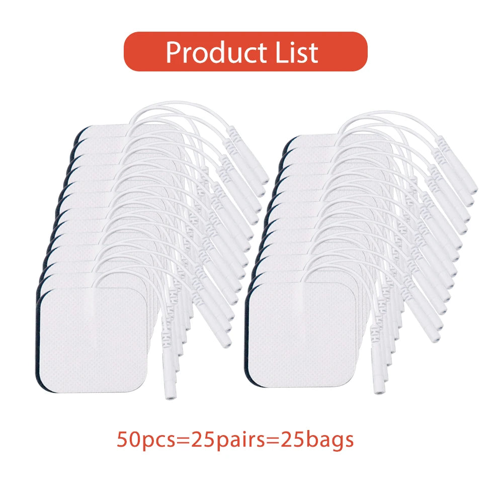 5x5cm EMS Muscle Stimulator Electrode Pads TENS Unit Gel Patches Electric Low Frequency Massage Machine Replacement Pad