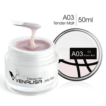 VENALISA Clear Color Extension Gel Pearl Glittle Gel Canni Supply Camouflage Fasting Jelly Nail Gel Self Leveling Acrylic Gel