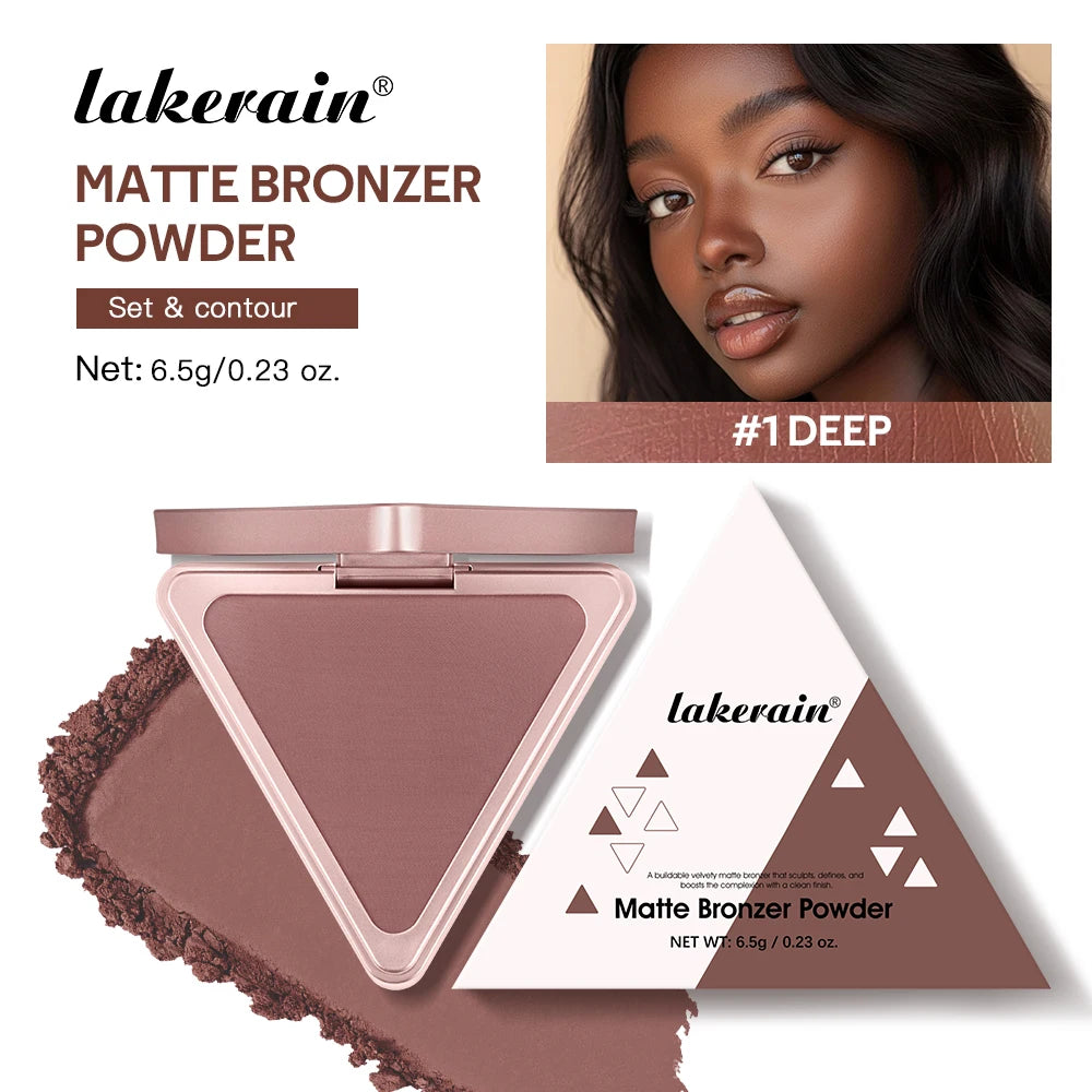 Matte Bronzer Powder Long-Lasting Makeup Effect Waterproof Sweatproof Setting Powder Oil Control Bronzers Smooth Face Makeup
